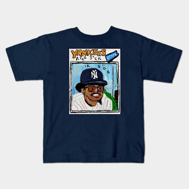 Reggie Jackson Kids T-Shirt by ElSantosWorld